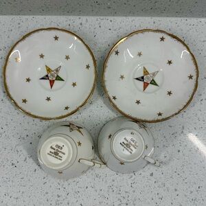 Masonic - Order of the Eastern Star cups & saucers